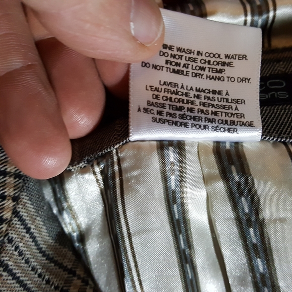 UNIQUE!! Ergonomic Jeans" "SAMPLE"?? Plaid Jacket - Picture 4 of 8